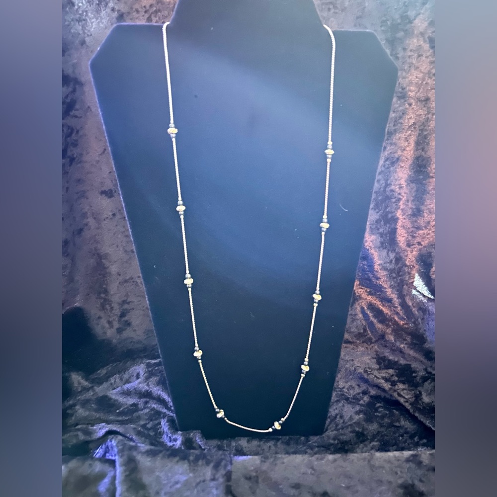 Gold Necklace with spacing beads